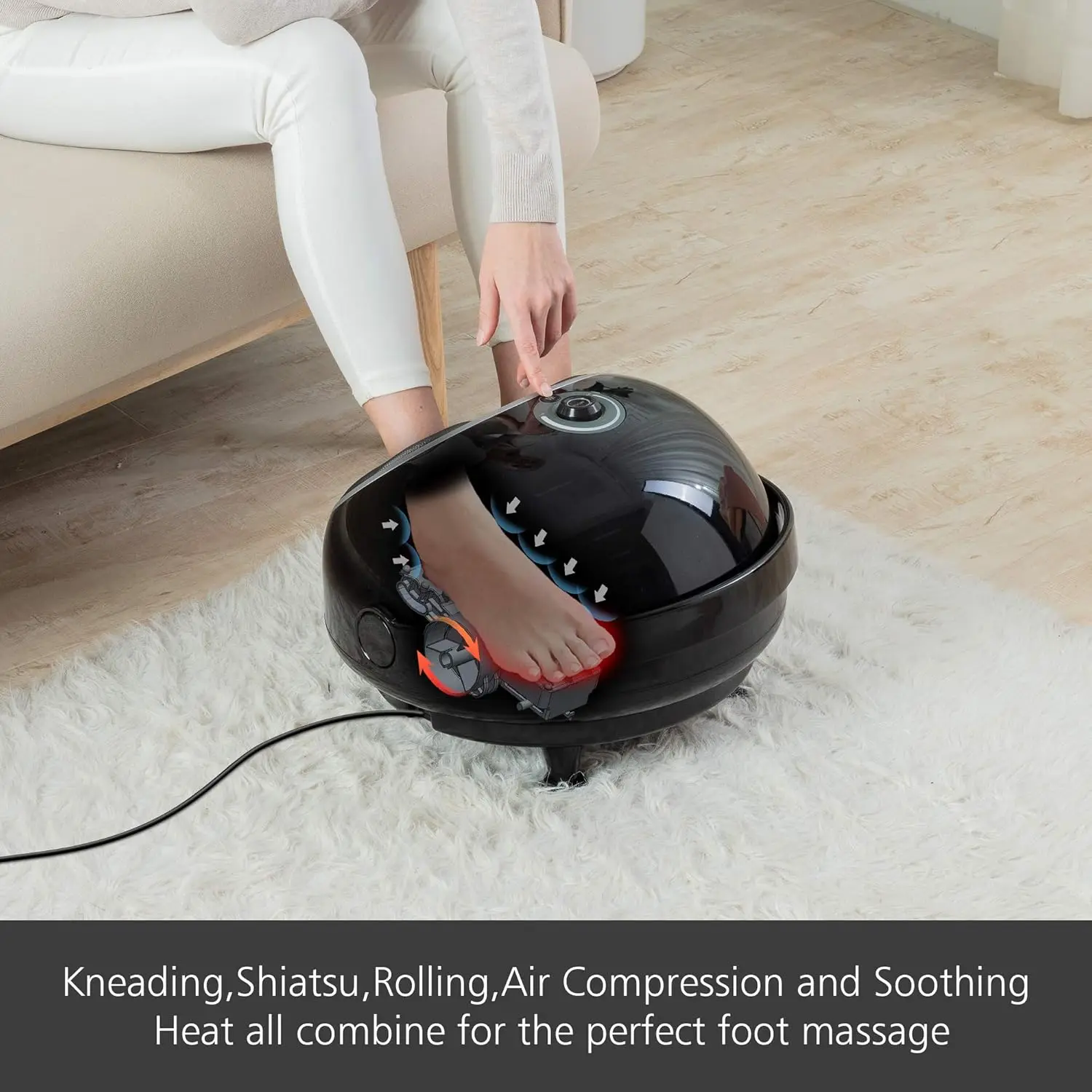 Foot  with Heat, Shiatsu Feet  Machine with Compression,Rolling Heating,Feet Warmers for Women,Men,Foot 4