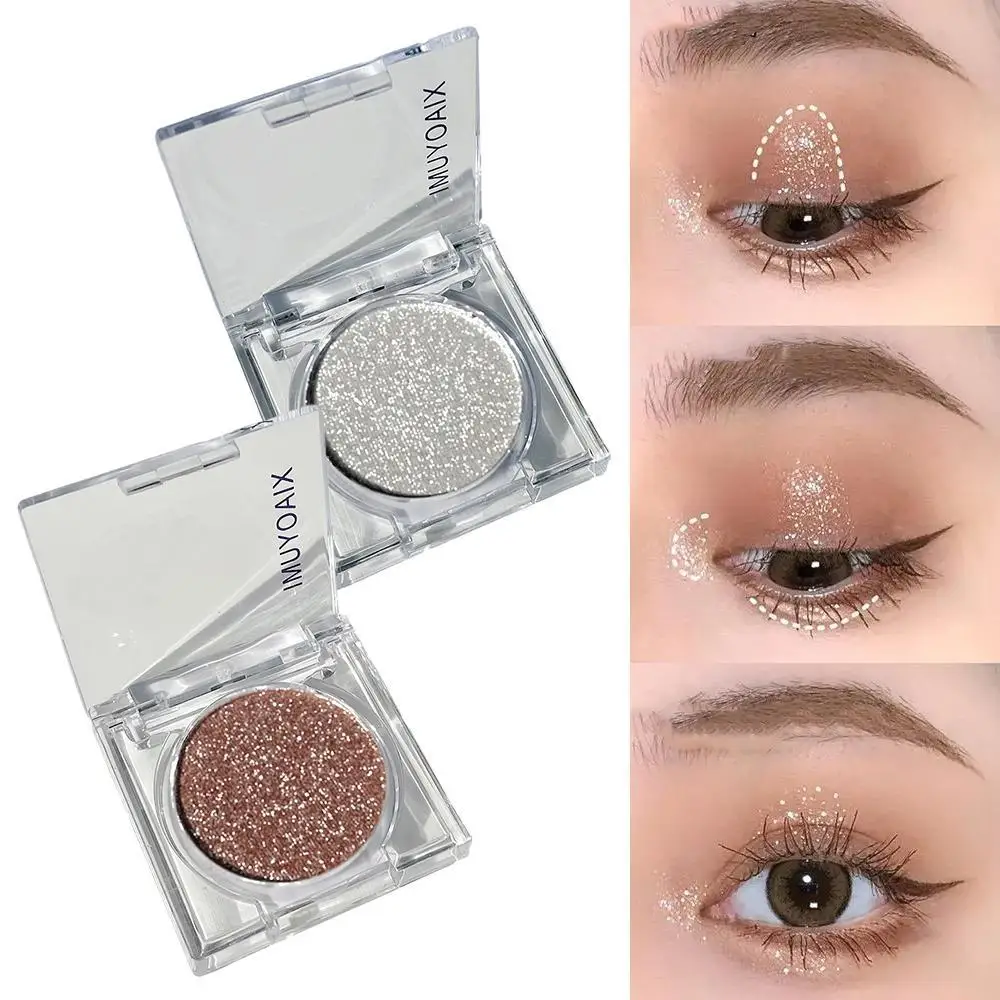 

Glitter Eyeshadow Palette Monochrome Pearlescent Brighten Lying Silkworm Highlight Lasting Water Proof Eye Makeup Pigment Powder