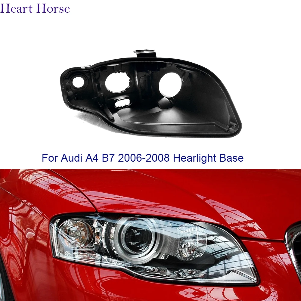 

Headlight Base For Audi A4 B7 2006 2007 2008 Headlamp House Car Rear Base Headlight Back House Auto Front