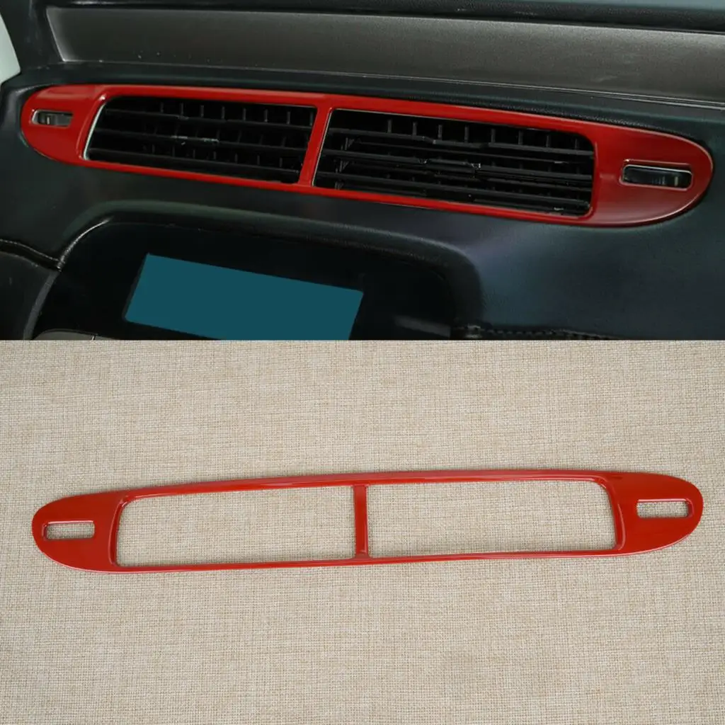 

Красная пластиковая внутренняя центральная консоль автомобиля, Крышка вентиляционного отверстия, отделка, подходит для Chevrolet Camaro 2010 2011 2012 2013 2014 2015