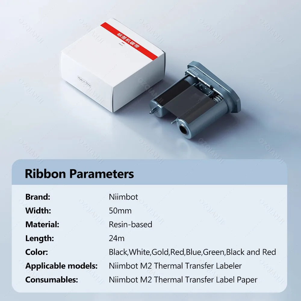 Niimbot M2 Label Printer Color Thermal Transfer Labels Sticker Paper Adhesive Network Organizer Jewelry Tag Label & Color Ribbon