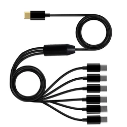 Versatile USB - C to USB - C Charging Cable with Splitter Adapter - Portable and Multi - Length Options (1.5m)