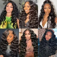 GOWIK Bundles de Cheveux Humains Ondulés (Loose Body Wave) 30 32 34 34 Pouces, 100% Cheveux Vierges Brésiliens Non Traités, 3/4 Bundles de Cheveux Ondulés Profonds (Loose Deep Wave), Extensions de Cheveux Humains 8
