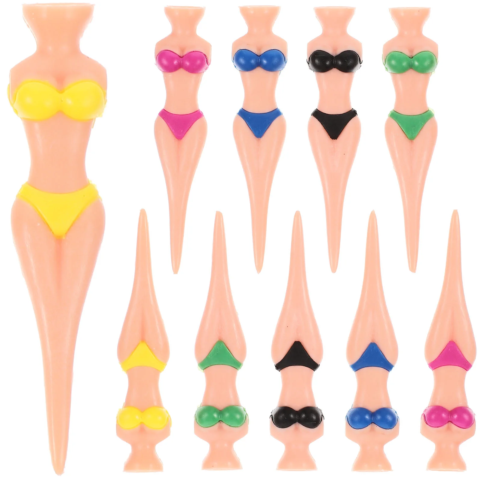 

10pcs Funny Golf Tees Bikini Ladies Golf Tee Bikini Plastic Golf Tees Golfing Accessories