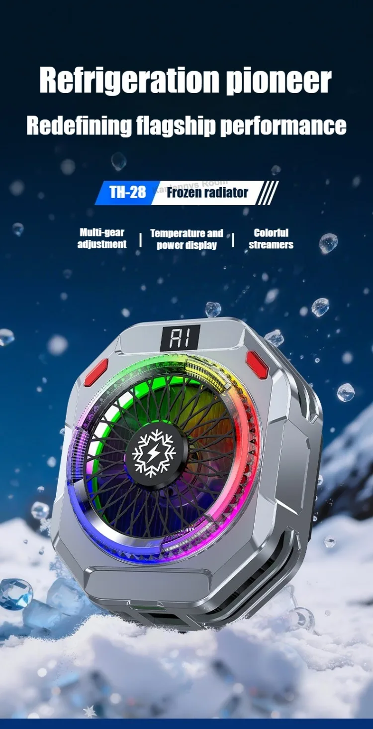 TH28 Semiconductor Phone Cooler 15V/2A High Powerful Cooling Radiator Multi Gears Adjustable Temperature Control With_voghion.com