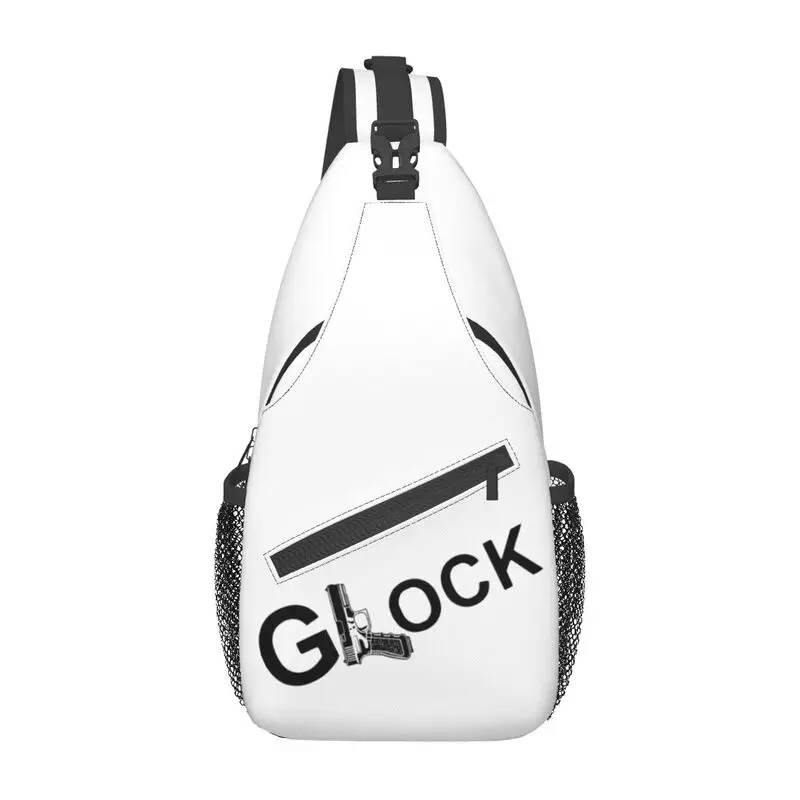 

Glock Lettring Crossbody Sling Backpack Men Custom Shoulder Chest Bag for Cycling Camping Daypack