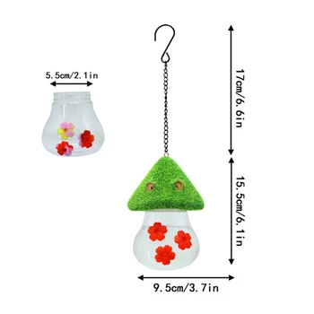 Outdoor Garden Hanging Hummingbird Water Feeders Ant Bee Proof Wind Chimes Humming Bird Feeder Backyard Bird Feeding Station 6