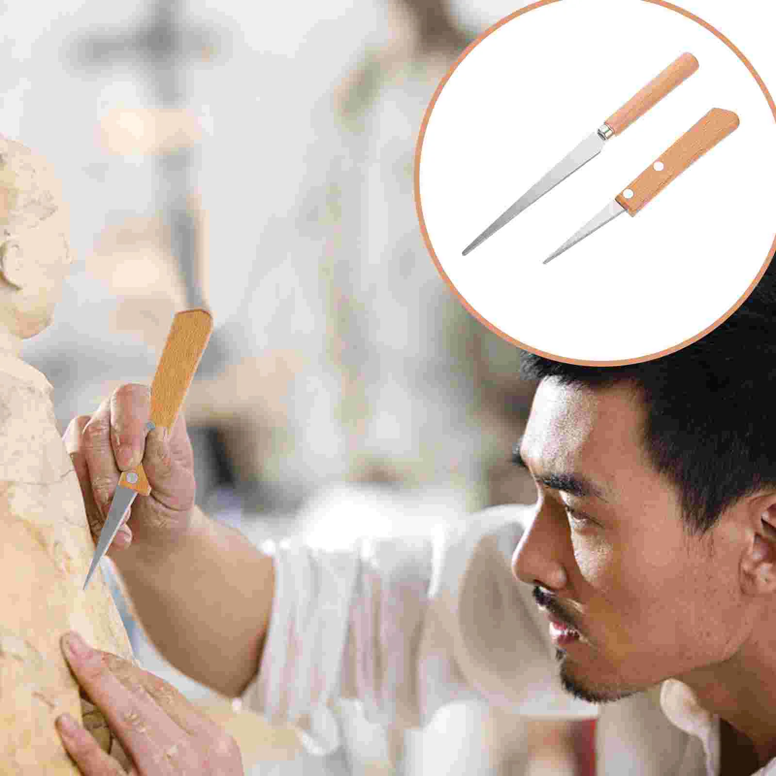 2 Pieces Fettling Clay Molding Tool Carving Tools Wood Carving Tool Pottery Tools Ceramic Sculpting