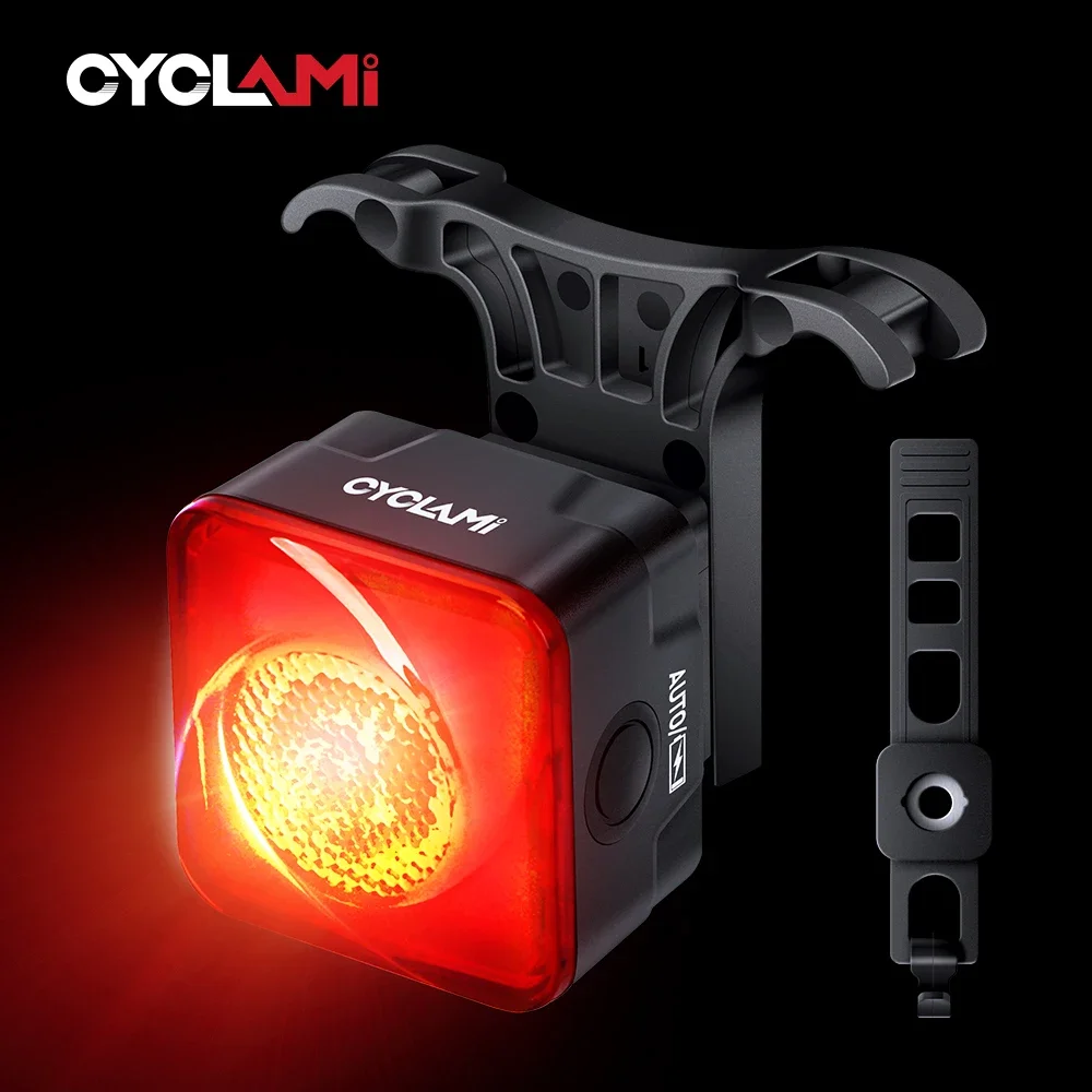 Smart Sensor Brake Bicycle Tail Light High Visibility Bike Rear Lamp IPx5 Waterproof LED Charging Taillights for Night Cycling