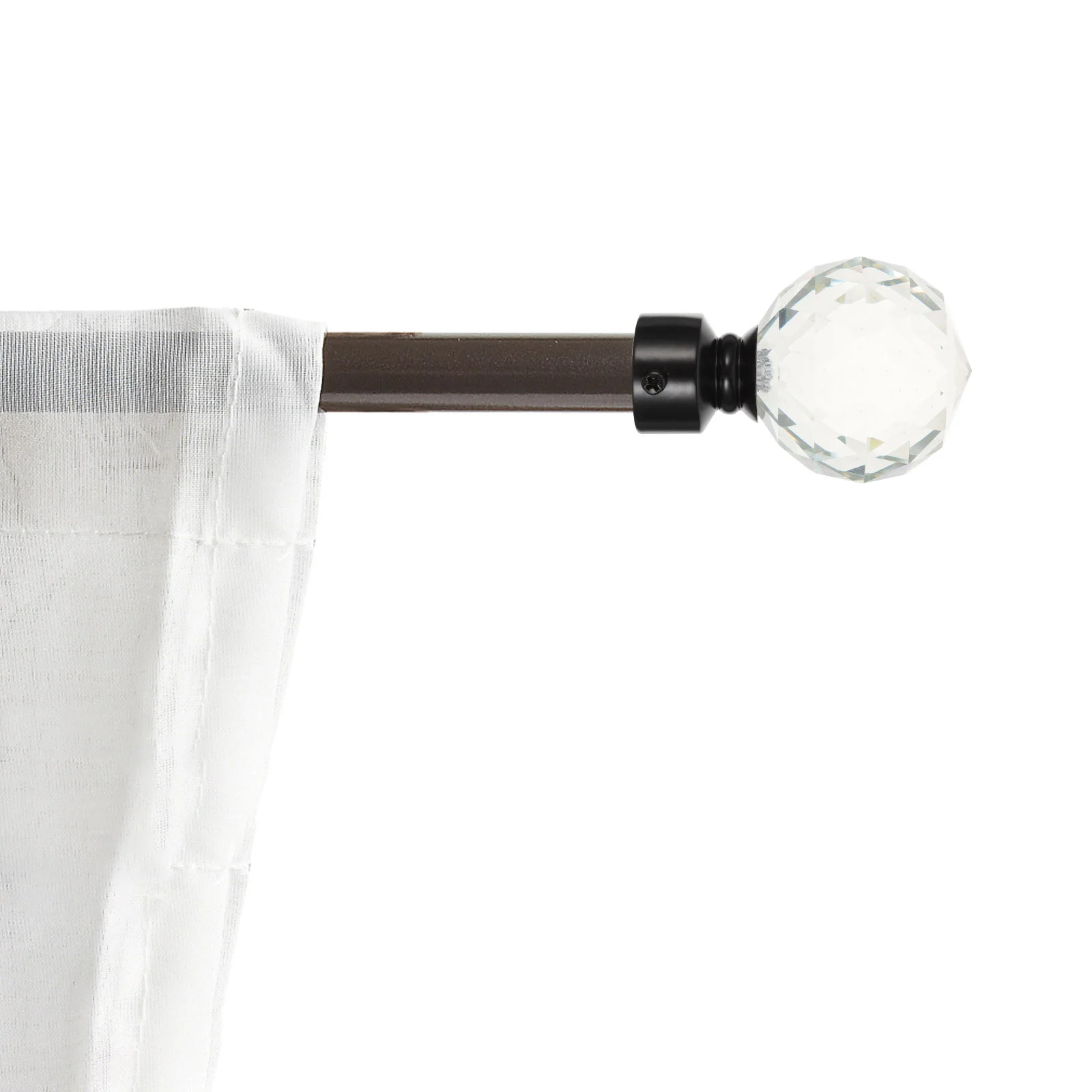 1pc Curtain Rod Head Plug Curtain Rod Fittings Ball Creative Ends Decorations White/Black