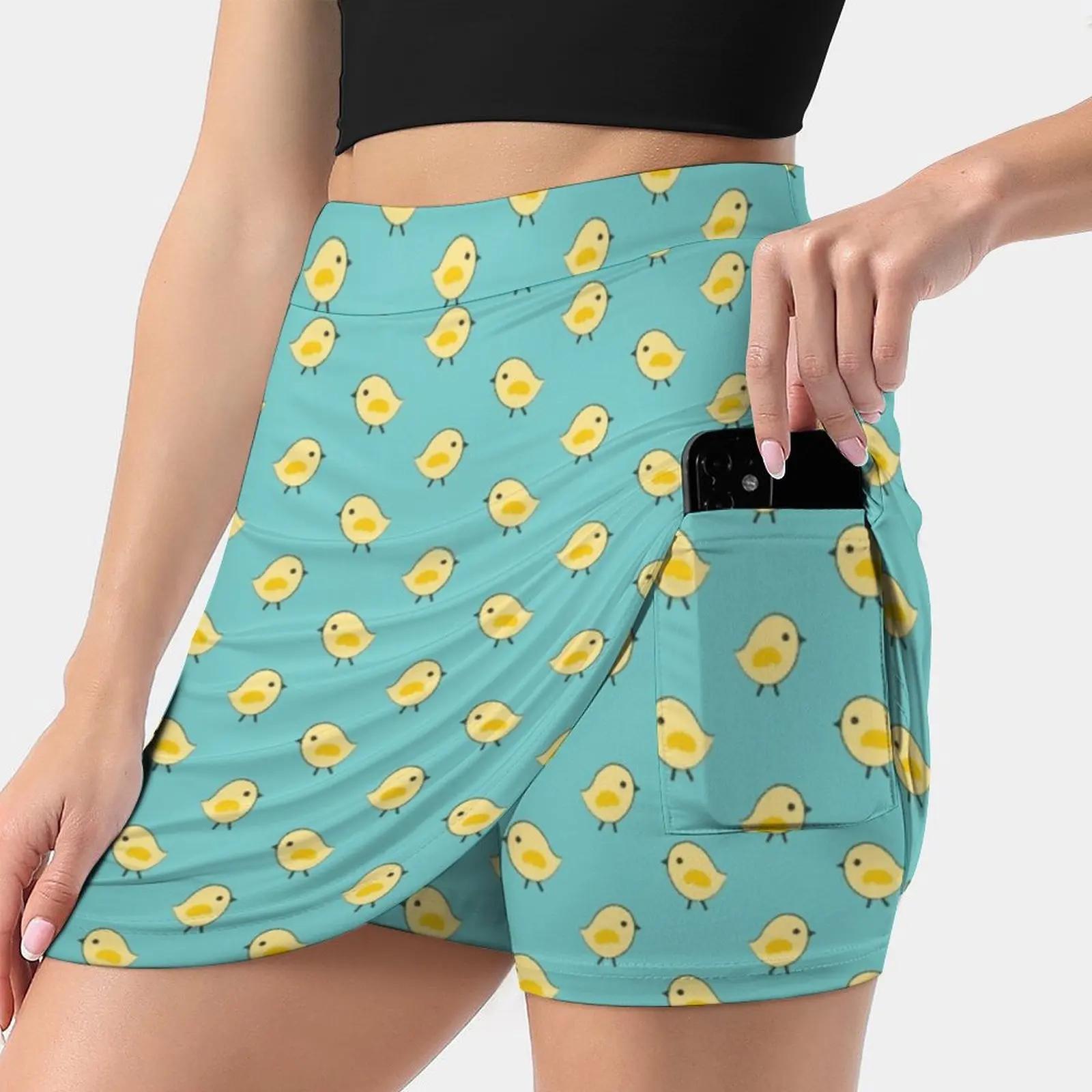 

Busy Chicks-Aqua Women's skirt With Hide Pocket Tennis Skirt Golf Skirts Badminton Skirts Running skirts Easter Spring Cute