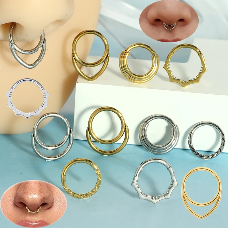 50pcs/lot Stainless Steel Nose Ring, Ear Bone Ring, Lip Ring, Multi-functional Ring Hot Sale in Europe and America  for Party