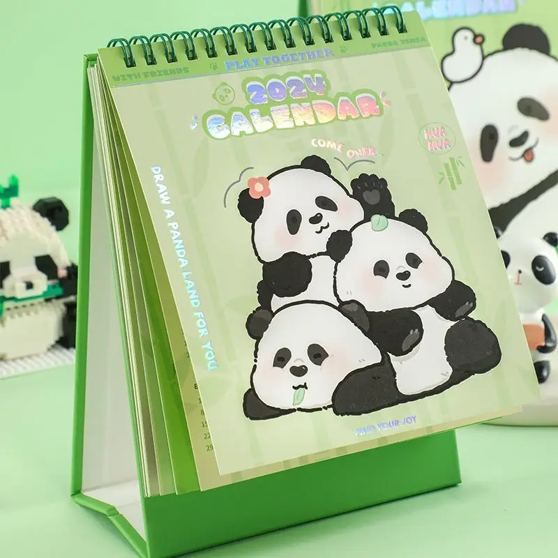 For Panda 2024 Desk Calendar Kawaii Coil Calendar To Do List Monthly Daily  Planner Agenda Organizer Cute Office Supplies