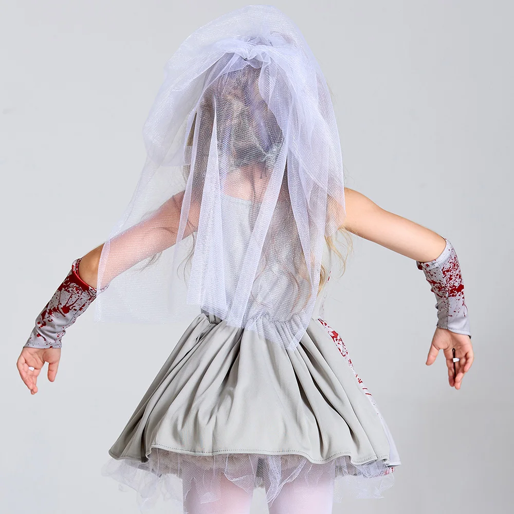 Halloween Costume for Kids Adult Ghost Bride Cosplay Costumes