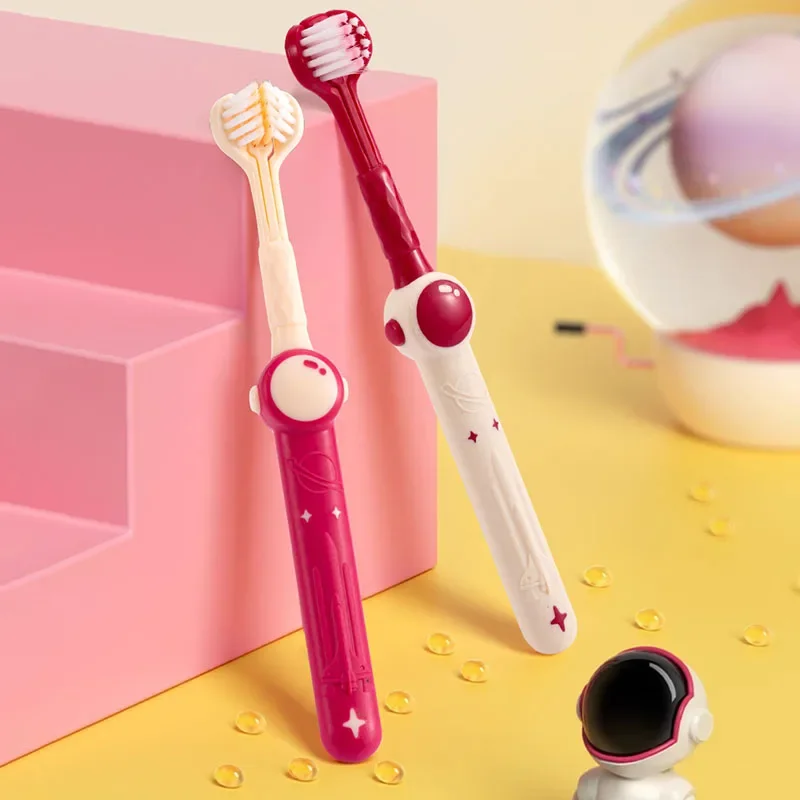 Space Kids Soft Bristled Toothbrush Set for Ages 3-12
