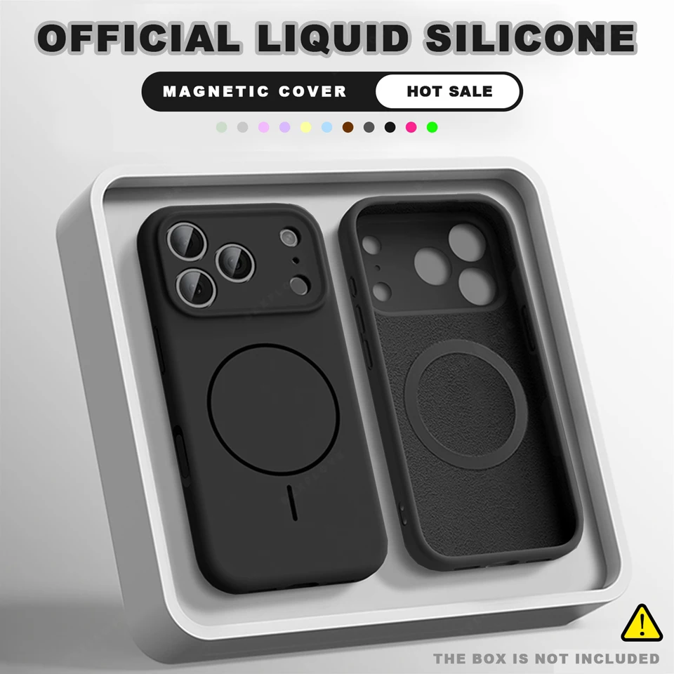 Premium Magnetic Silicone Phone Case with MagSafe Charging Protection
