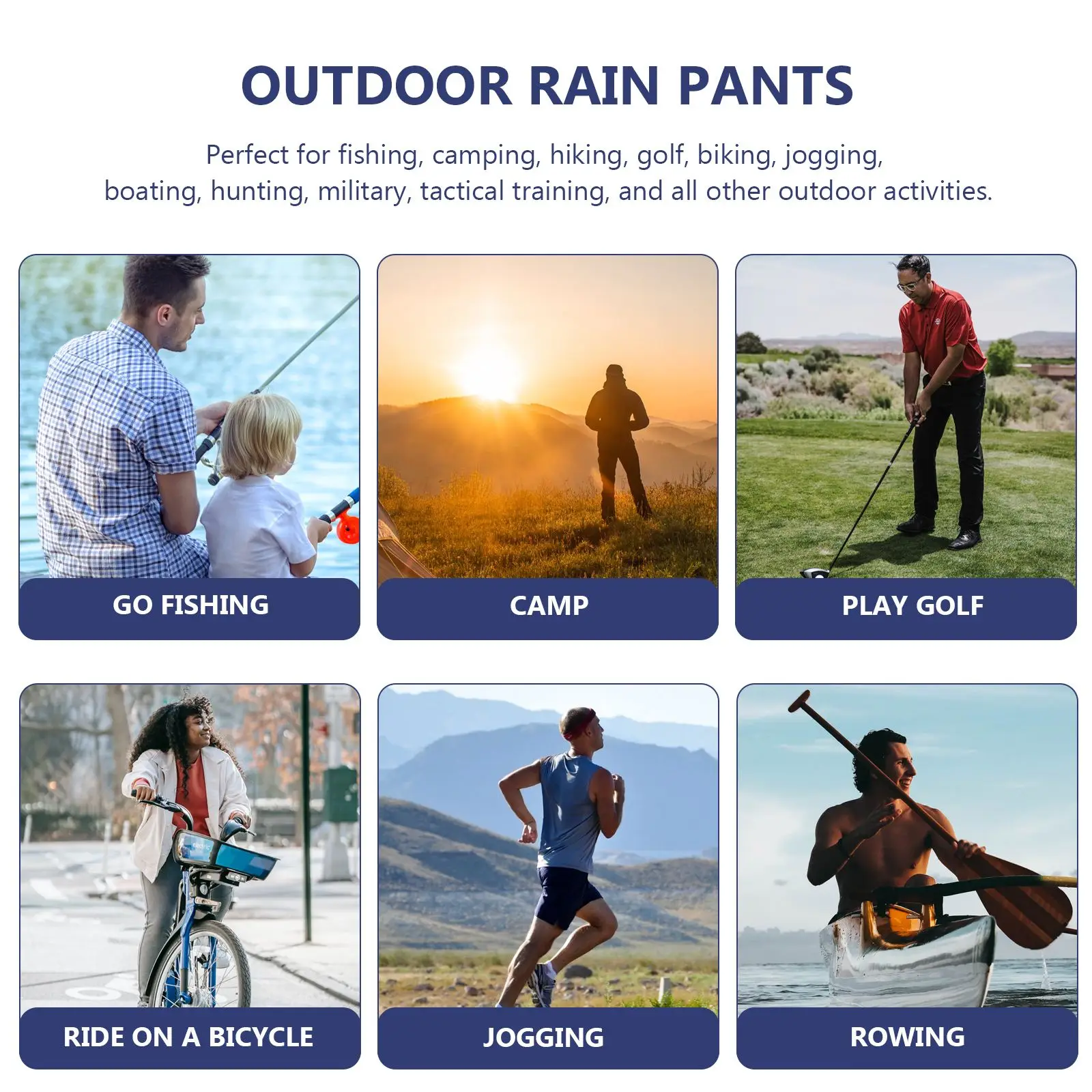 Hiking Pants Outdoor Training Clothes Motorcycle Riding Pants Waterproof Hiking Pants Unisex Camping Trekking Climbing Rain Outdoor Sports