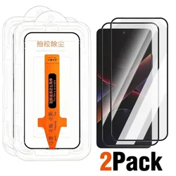 Premium HD Tempered Glass Easy Install Dust - Proof Screen Protector - Galaxy A14 5G (2Pack)