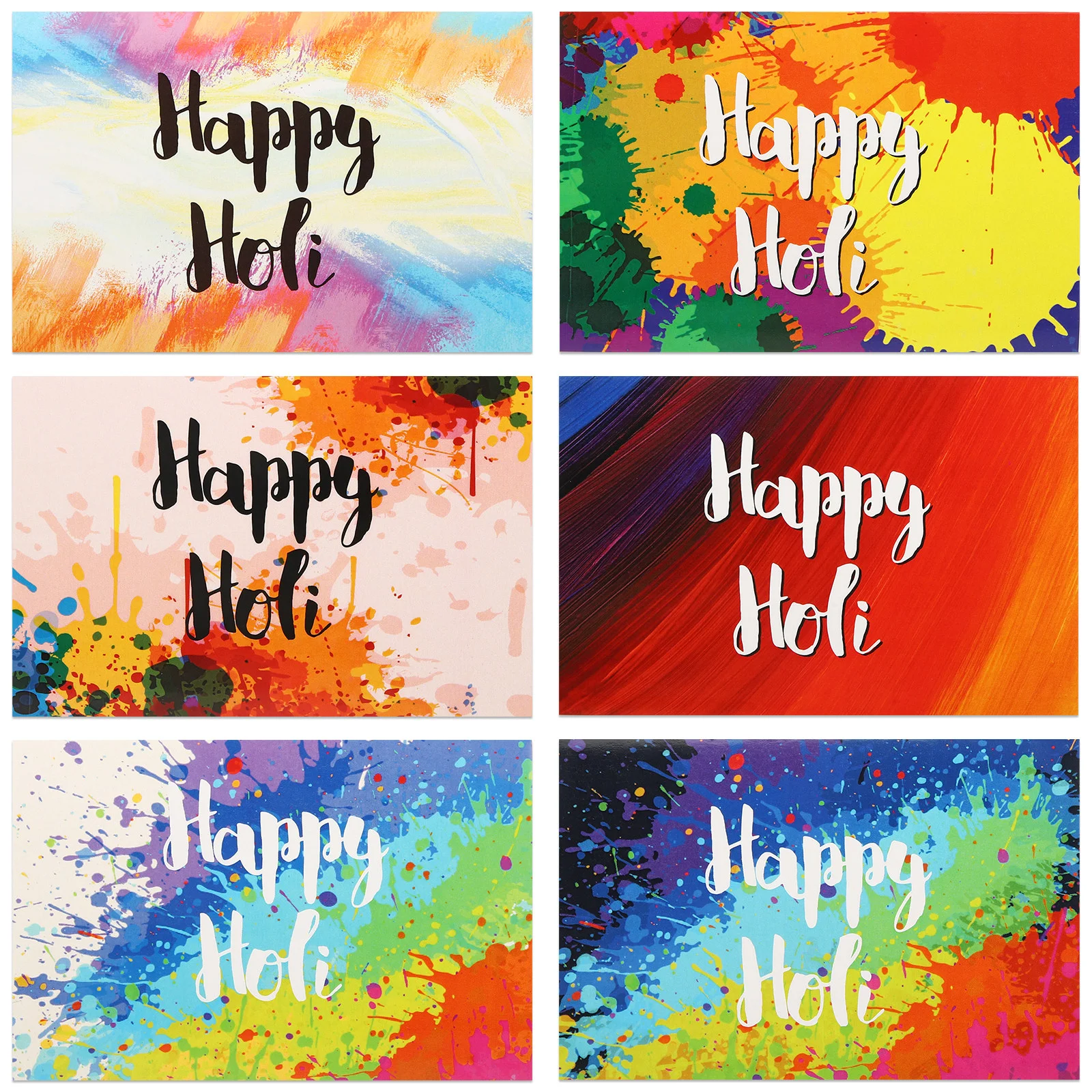 

2 sets of Party Message Cards Blessing Cards Holi Greeting Cards with Envelope