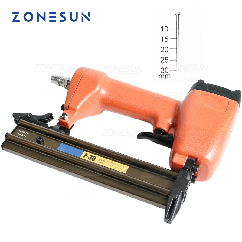 

ZONESUN F30 Carpenter Pneumatic Nail Gun Woodworking Air Stapler Nails Home DIY Carpentry Decoration