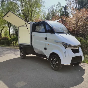 Factory Price Mini Truck CE Approved Electric Van Pickup Micro Solar Car with Refrigerated Cargo Box