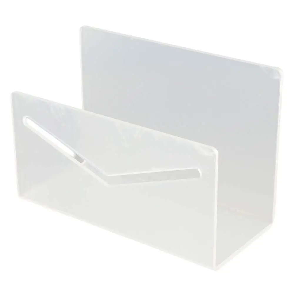 Countertop Clear Mail Holder Rack Lightweight Black File and Letter Holder File Organizer Acrylic Envelope and Bill Sorter Desk