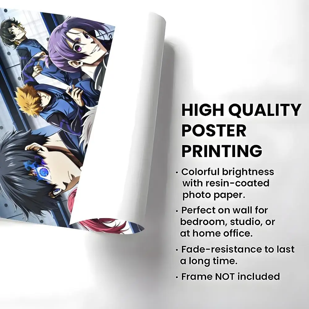 Blue Lock Anime Art Self-Adhesive Waterproof Wall Sticker Decor