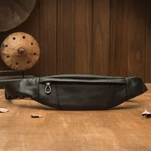  Handmade cowhide chest bag men's leather casual mobile phone pocket sports outdoor shoulder messenger bag personality tide brand 