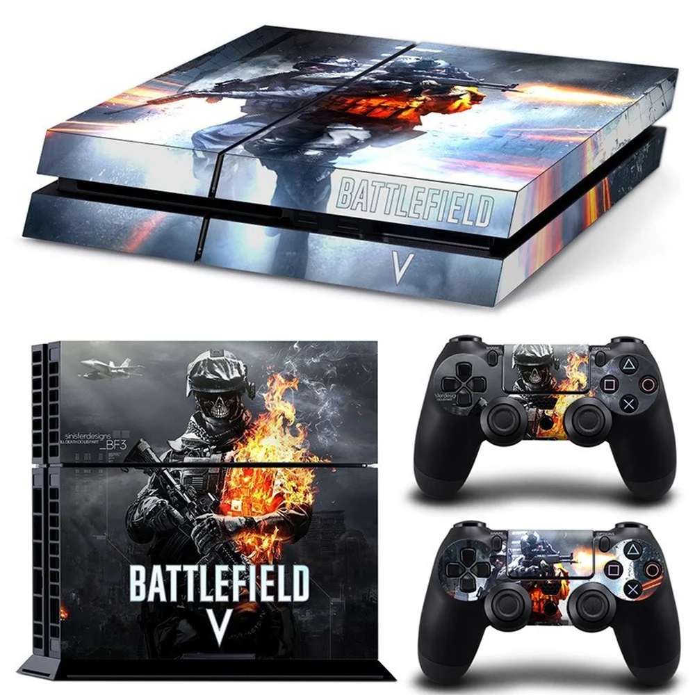 For Ps4 Battlefield 5 Pvc Skin Vinyl Sticker Decal Cover Console Dualsense Controllers Dustproof Protective Sticker