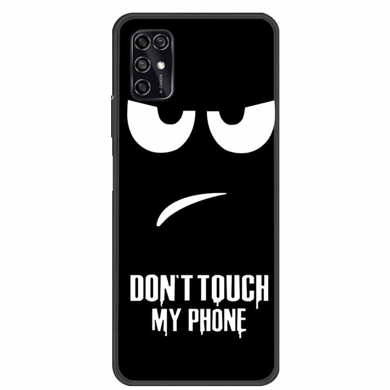Black Silicon TPU Soft Phone Cover with Cartoon Design