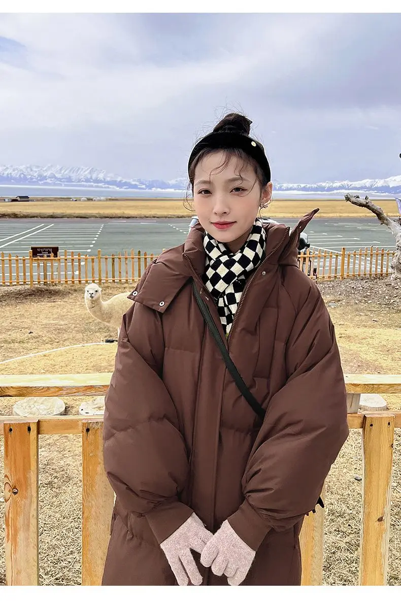 2023 nuove donne piumino di cotone giacca invernale femminile versione di media lunghezza parka sciolto spesso caldo capispalla con cappuccio moda soprabito