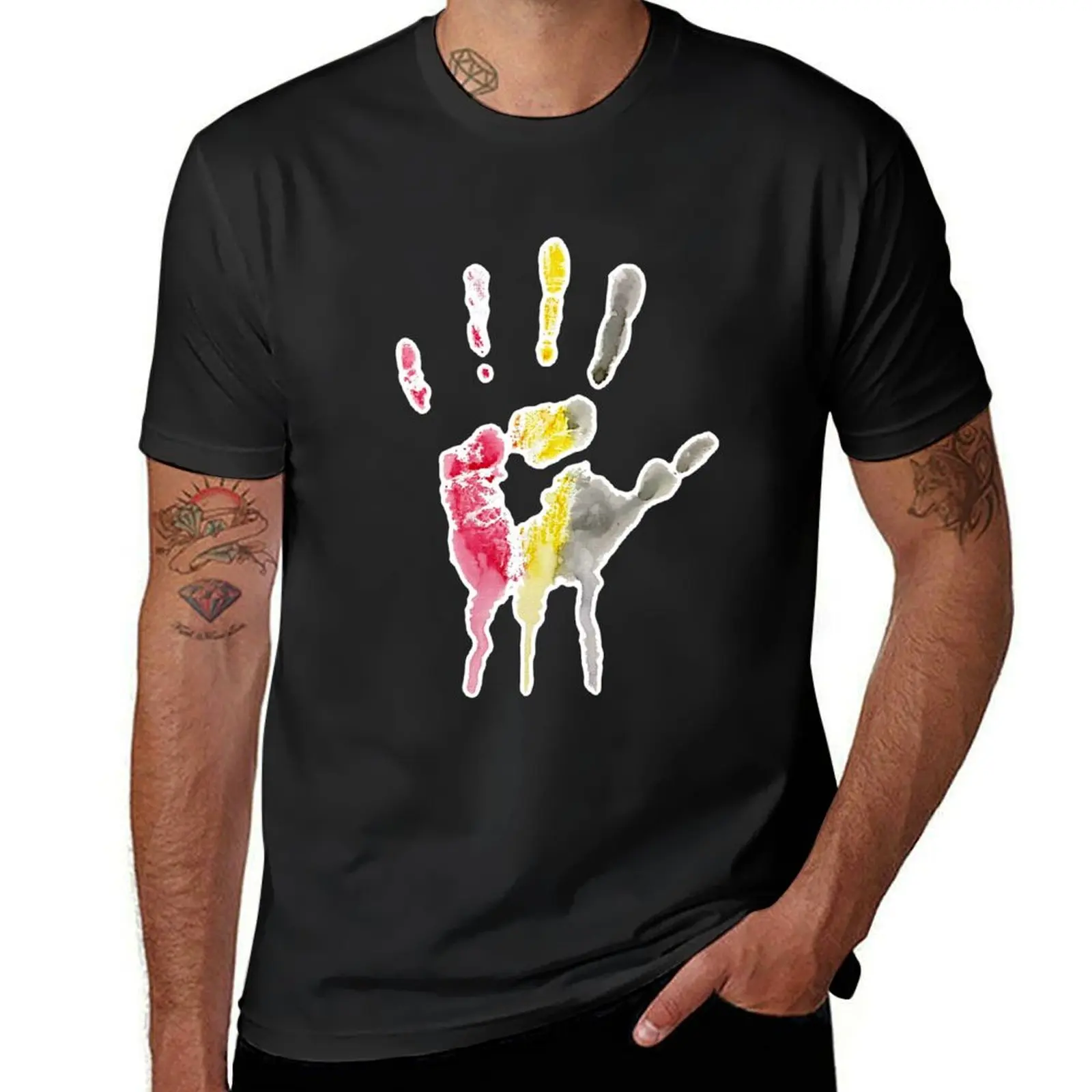 Native Hand T-Shirt summer clothes plain aesthetic clothes plain black t shirts men