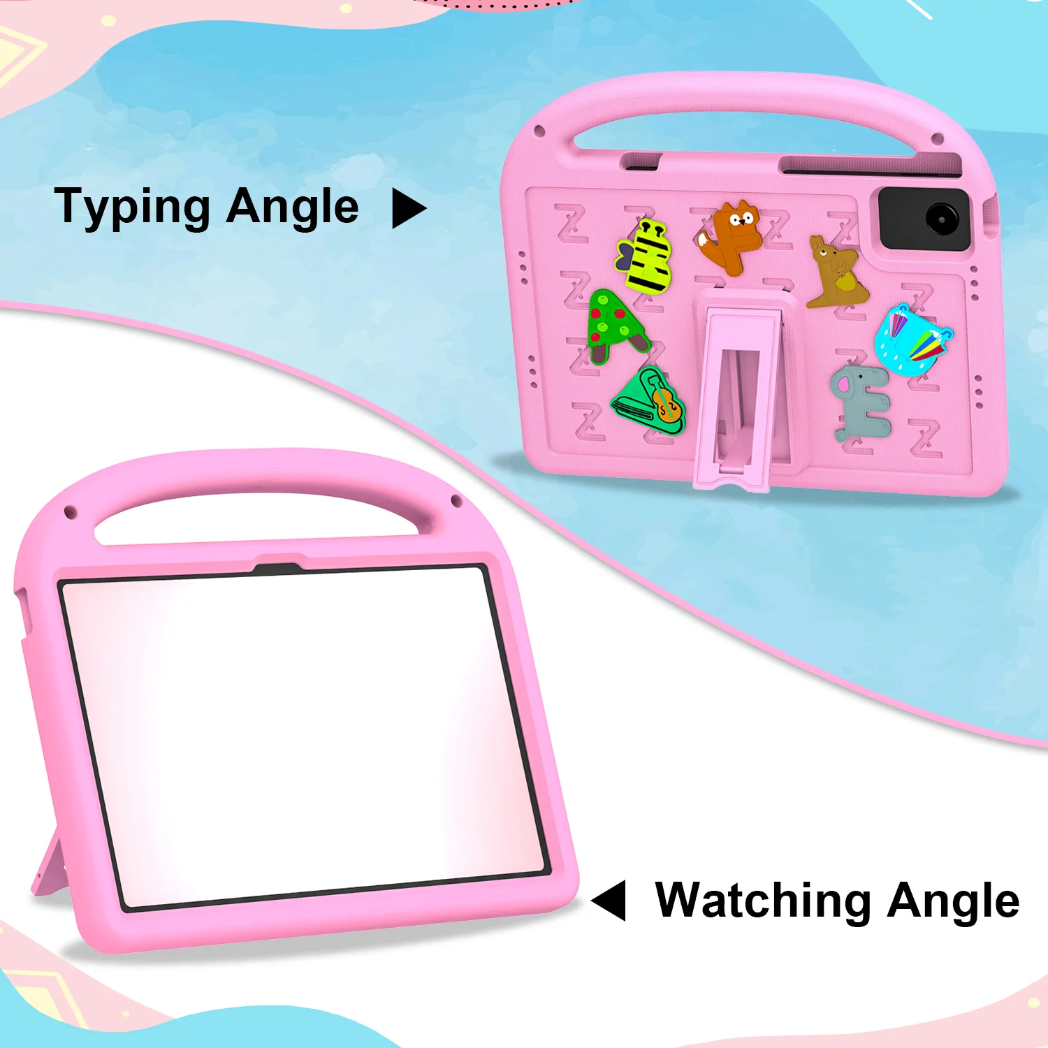 Children's 12.1 EVA Tablet Case with Handle & Stand - Cute & Durable Design