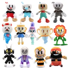 

13 style Cuphead Plush Toys Mugman The Chalice Soft Stuffed Peluche Dolls Cute Cartoon Doll Toy for Kids Birthday Christmas Gift
