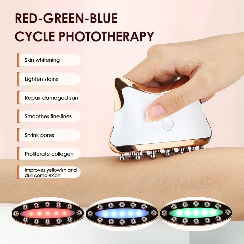Electric Scraping Meridian Facial Massager EMS Microcurrent Anti-Wrinkle Face Lift Body Skin Care Guasha Massage Tool
