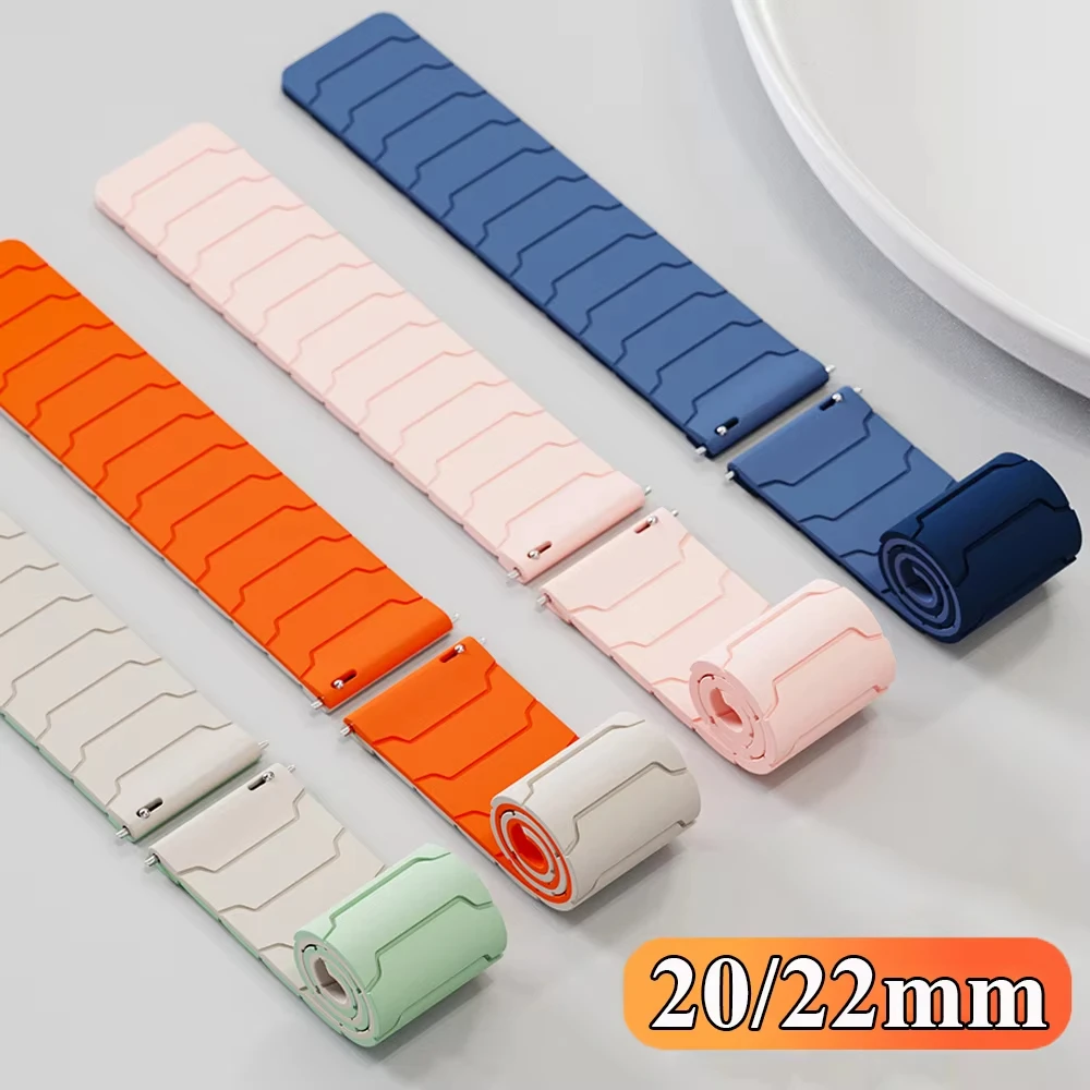 Magnetic Silicone Sport Strap - 20mm/22mm Wristband