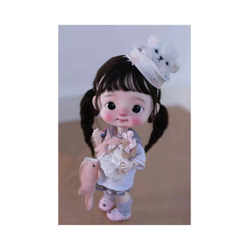 DaMeng Bjd Doll 1/6 Xiaofeiyang Blythe Reborn QbabyBig Head Smile Resin Ball Jointed Art Toy Dolls Girls Shugafairy