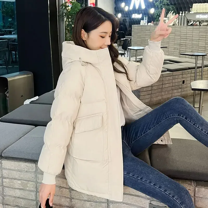 

Women's Bread Jacket, Medium Length Down Cotton Jacket, Women's 2023new Trendy Winter Jacket, Thick Cotton