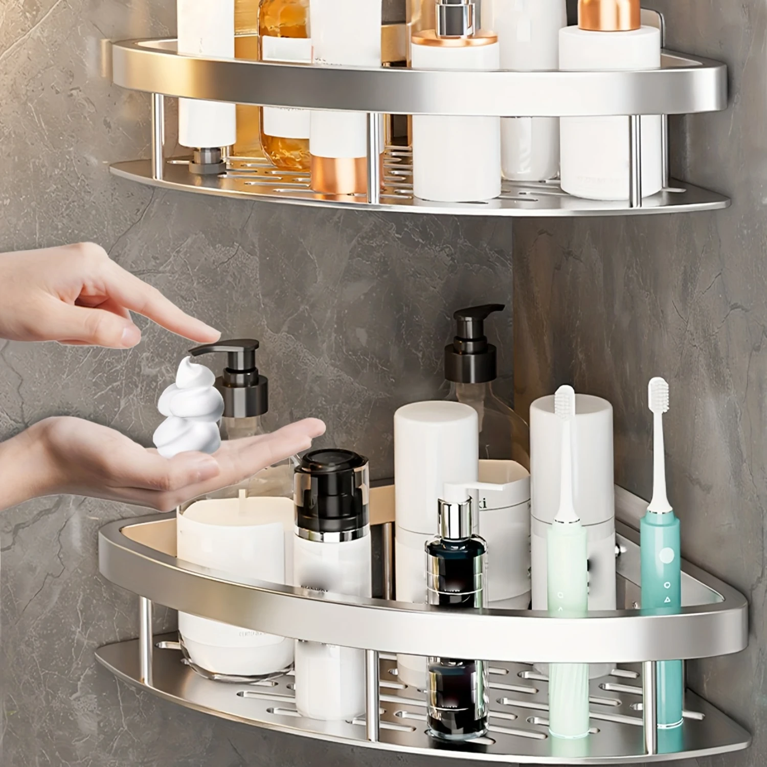 Triangle Rack Bathroom Wall Shelf Shower Caddy Accessories