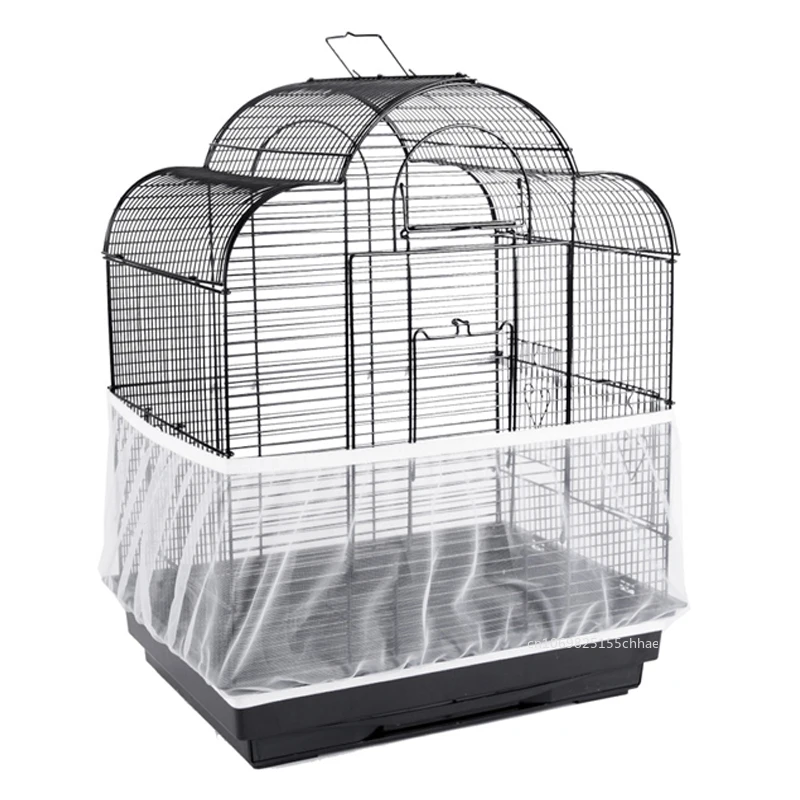 Receptor seed guard nylon mesh bird parrot cover XS-3XL soft easy cleaning nylon fabric mesh bird cage cover seed catcher guard bird cage cover bird cage accessories