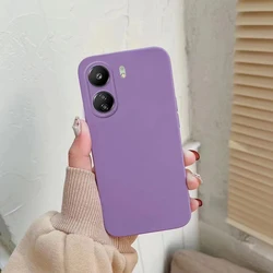 Shockproof Silicone Case with New Lens Camera Protector for Redmi 13C (PURPLE)