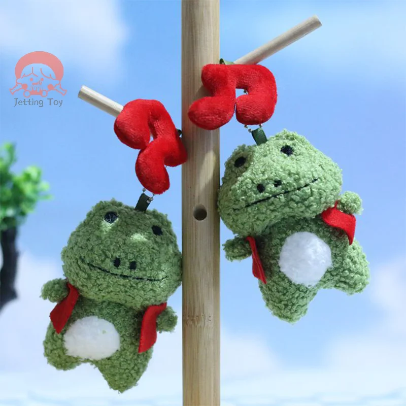 

Cartoon Plush Rabbit Frog Doll Kawaii Key Chain Toy Cute Soft Stuffed Schoolbag Bag Pendant