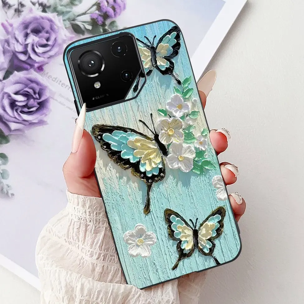 Luxury Cute Cat Silicone Shockproof Bumper Back Cover - Stylish Painted Design