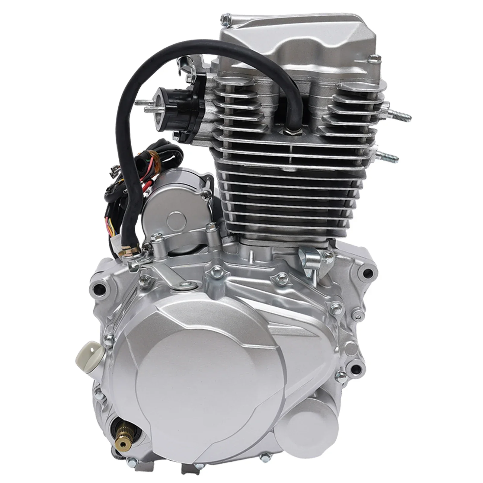 中華系汎用エンジン「バックギヤ付き４８ＣＣ」 667w12V セルつき 124ccエンジン オールキット ステルスブラック