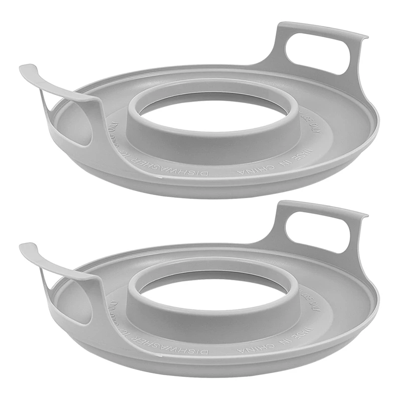Microwave Tray Rack 2 Pack Microwave Bowl Holder With Handles-Microwave Cool Plate Microwave Bowl Holder Tray