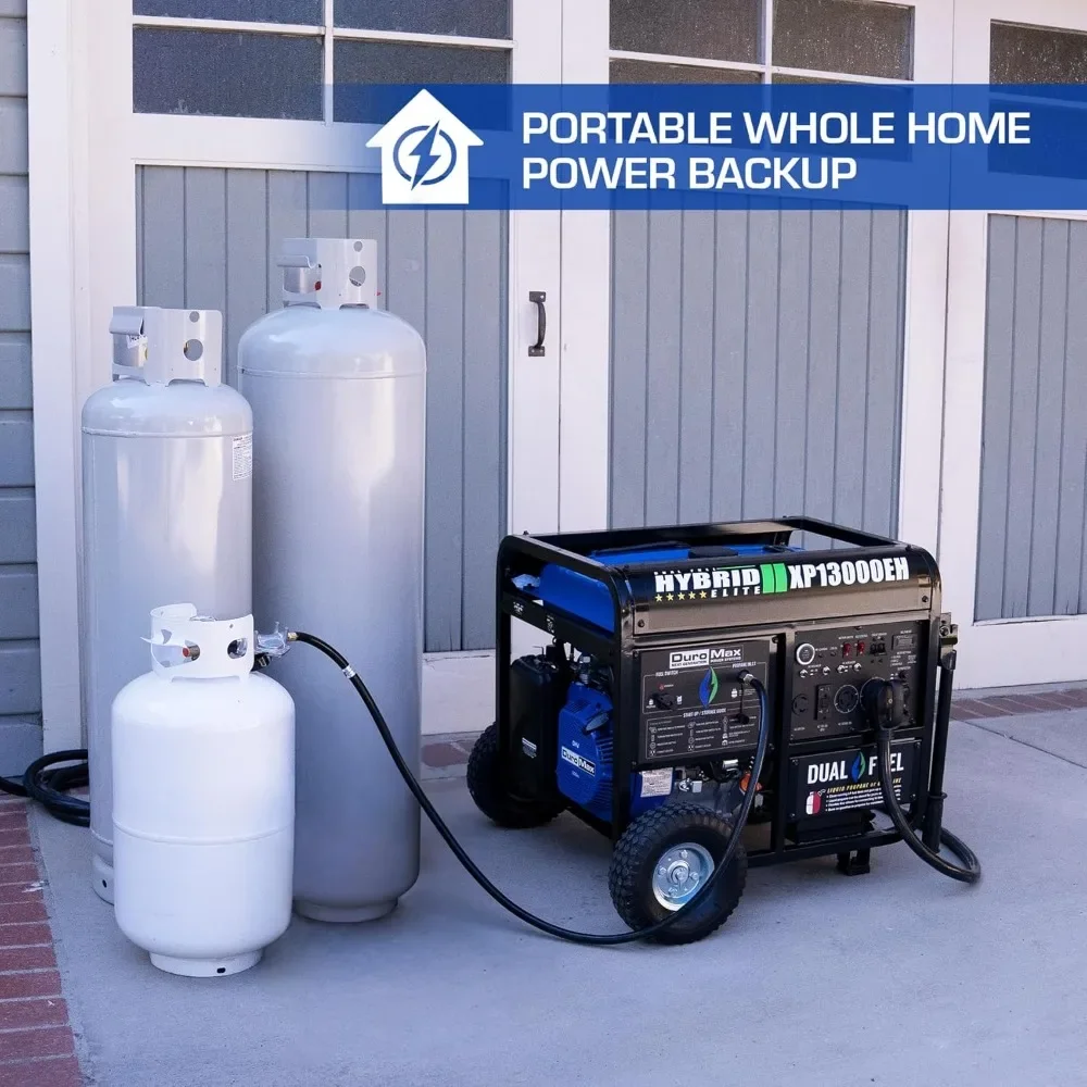 XP13000EH Dual Fuel Portable Generator 13000 Watt Gas or Propane Powered Electric Start Home Back Up