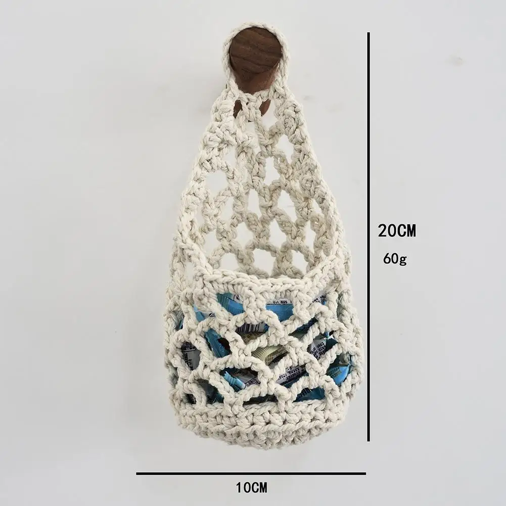 Reusable Mesh Hanging Storage Bags for Fruits, Vegetables, and Kitchen Organization