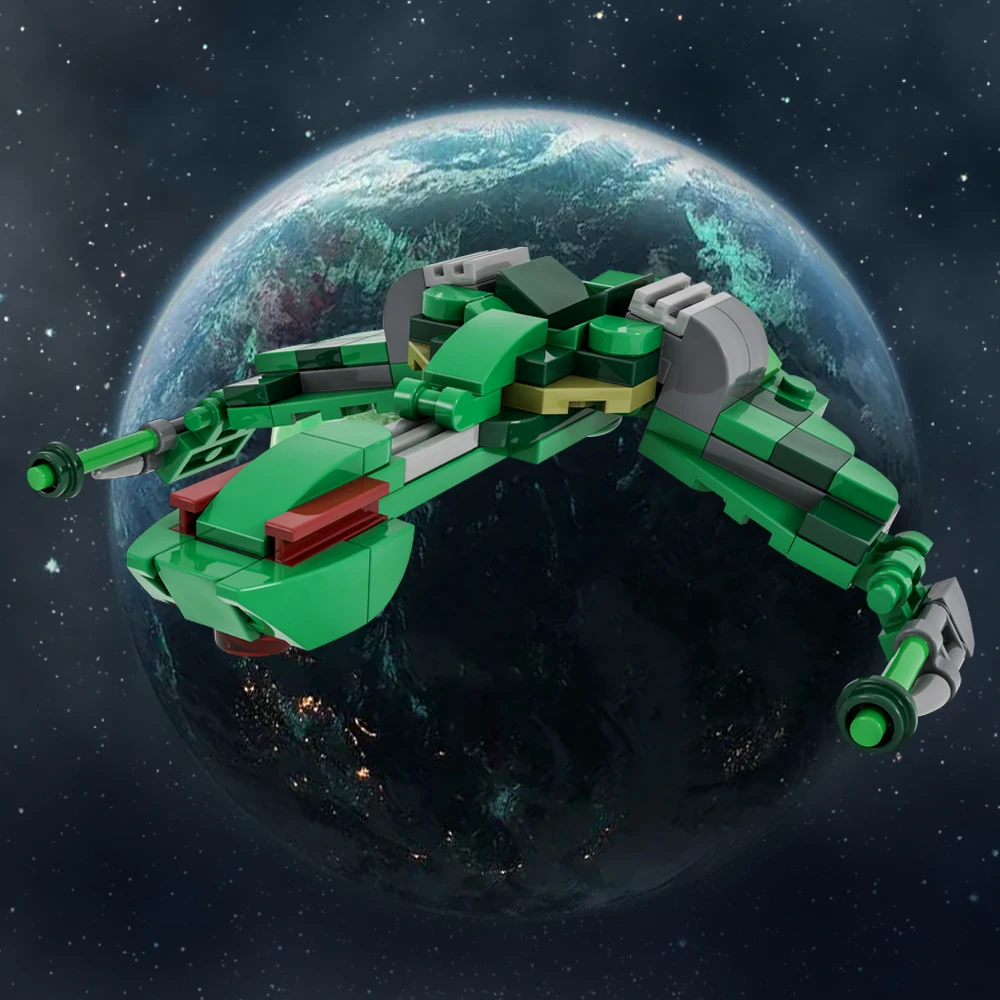 

Moc Klingon Bird of Prey Building Blocks Space Trek DIY Model Warship Bricks Sets Craft Cruiser Toy Gift Kids Adult Patrol Ship