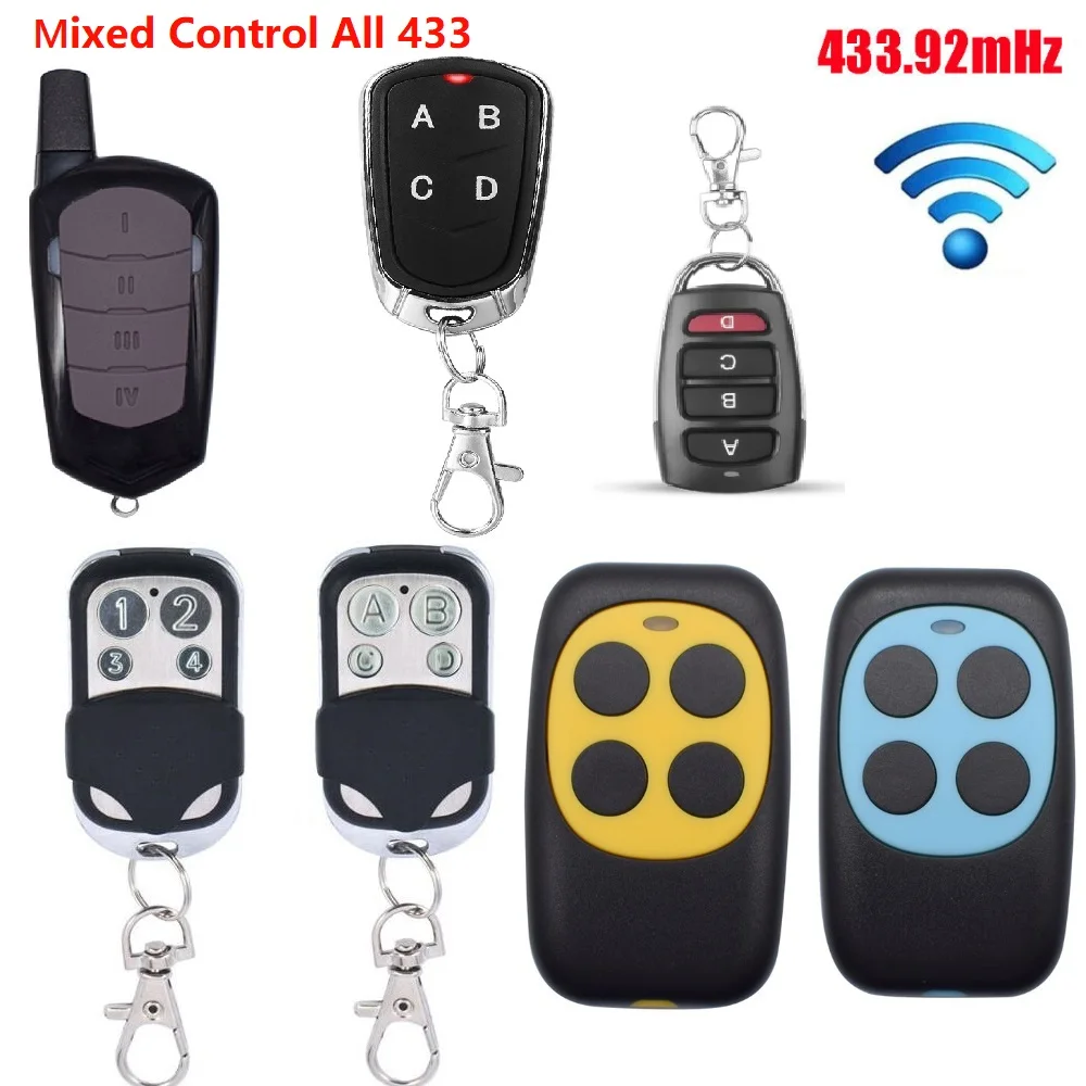 

Universal Garage Door Remote Control 433 MHz Step-By-Step Clone Electronic Gate Opener Command Automation Keychain Self-copying