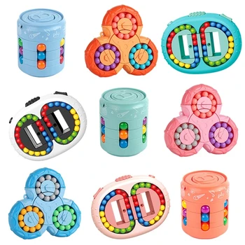 Magic Bean Cube Finger Gyro Rotating Antistress Relieve Anxiety Develop Intelligence Decompression Fidget Toy Adults Kids Gift 1